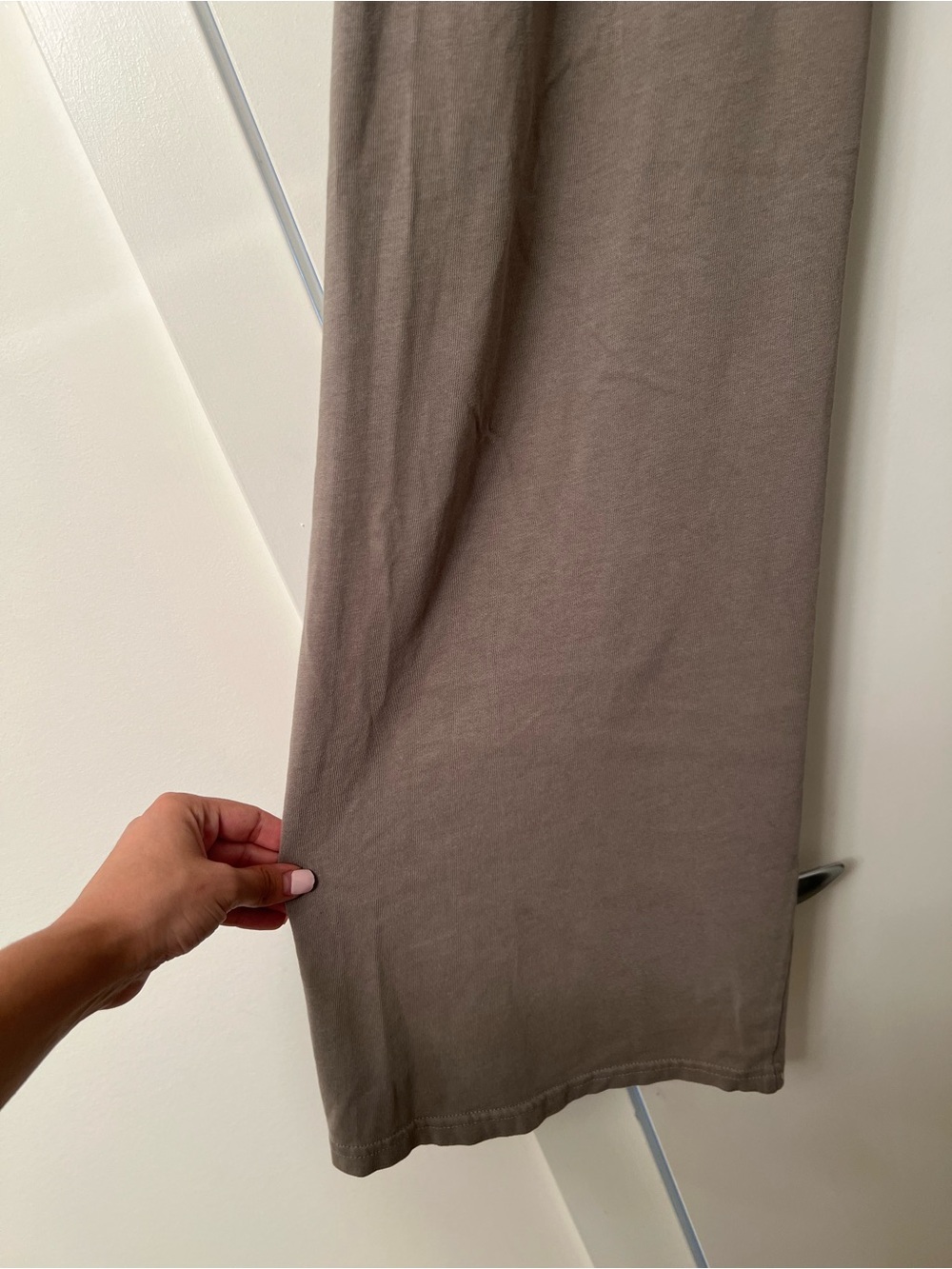 Zara Drawstring Cotton Pants – Taupe, Size Medium - Picture 4 of 6